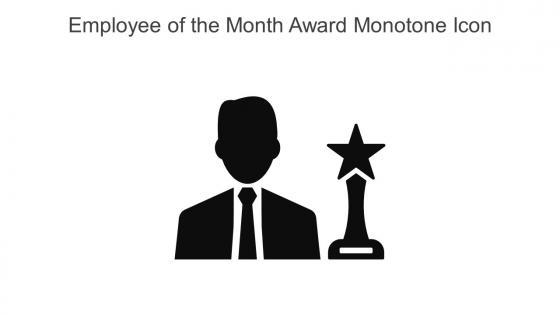 Employee Of The Month Award Monotone Icon In Powerpoint Pptx Png And Editable Eps Format