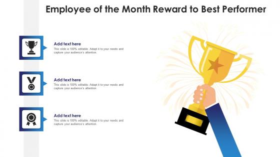 Employee of the month reward to best performer infographic template