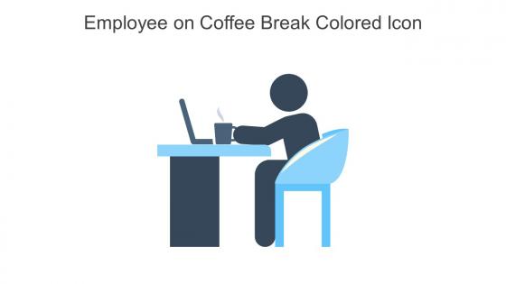 Employee On Coffee Break Colored Icon In Powerpoint Pptx Png And Editable Eps Format