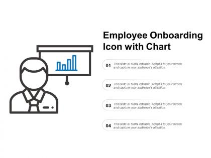 Employee onboarding icon with chart