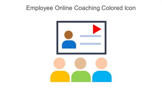 Employee Online Coaching Colored Icon In Powerpoint Pptx Png And Editable Eps Format