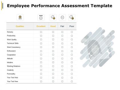Employee performance assessment work consistency ppt powerpoint presentation