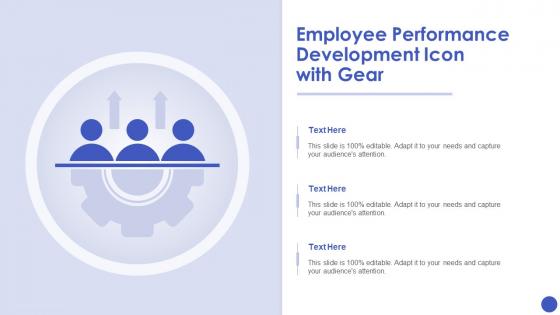 Employee Performance Development Icon With Gear