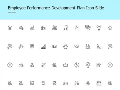 Employee performance development plan icon slide idea bulb ppt presentation slides