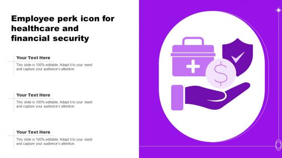Employee Perk Icon For Healthcare And Financial Security