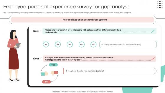 Employee Personal Experience Survey For Gap Analysis Racial Diversity Training DTE SS