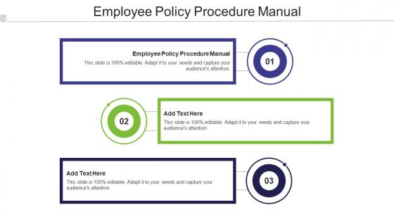 Employee Policy Procedure Manual Ppt Powerpoint Presentation Styles Graphics Cpb