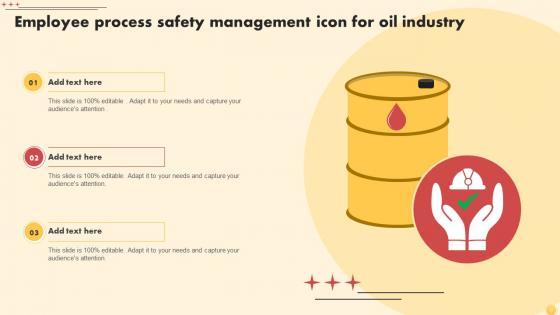 Employee Process Safety Management Icon For Oil Industry