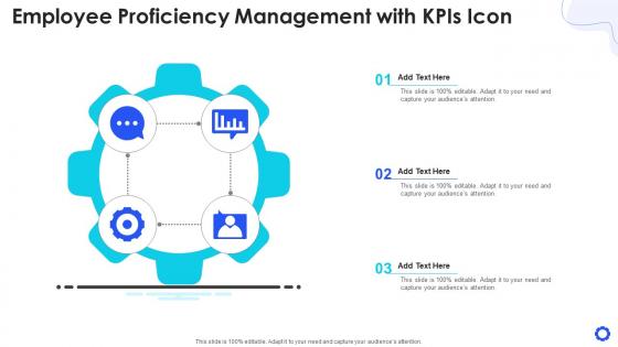 Employee proficiency management with kpis icon