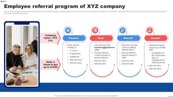 Employee Referral Program Of Xyz Company Customer Marketing Strategies To Encourage