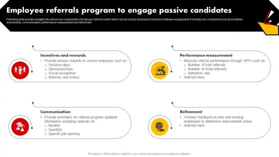 Employee Referrals Program To Engage Passive Candidates Talent Pooling Tactics To Engage Global Workforce