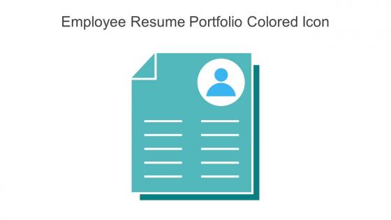 Employee Resume Portfolio Colored Icon In Powerpoint Pptx Png And Editable Eps Format