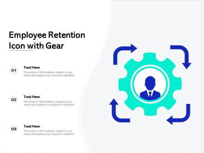 Employee retention icon with gear