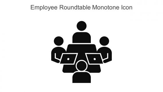 Employee Roundtable Monotone Icon In Powerpoint Pptx Png And Editable Eps Format