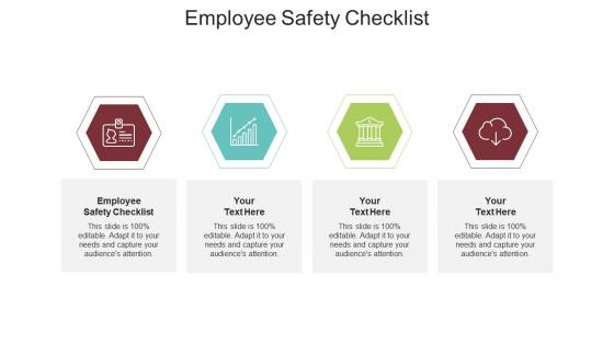 Employee safety checklist ppt powerpoint presentation show clipart cpb