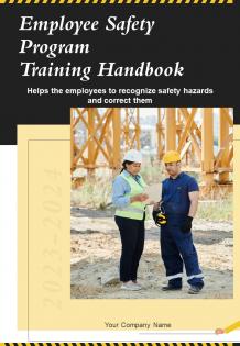 Employee Safety Program Training Handbook HB