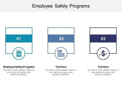 Employee safety programs ppt powerpoint presentation slides model cpb