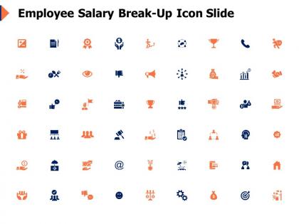 Employee salary break up icon slide employee salary powerpoint presentation skills