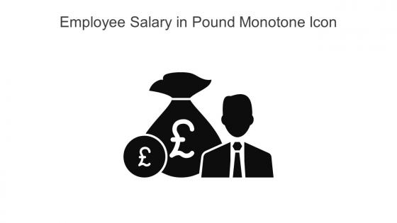 Employee Salary In Pound Monotone Icon In Powerpoint Pptx Png And Editable Eps Format