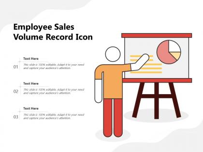 Employee sales volume record icon