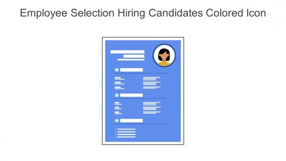Employee Selection Hiring Candidates Colored Icon In Powerpoint Pptx Png And Editable Eps Format