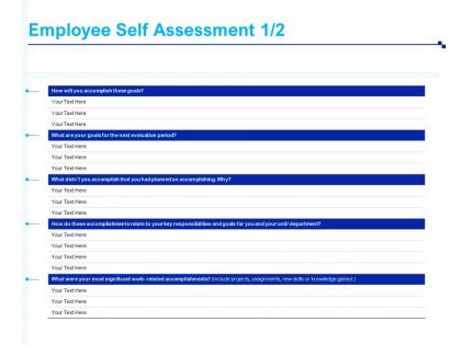 Employee self assessment key responsibilities ppt powerpoint presentation inspiration guide
