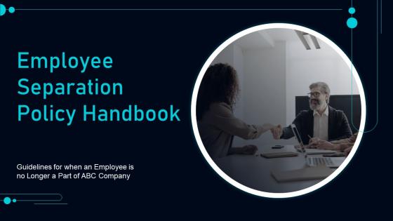Employee Separation Policy Handbook Powerpoint Presentation Slides HB