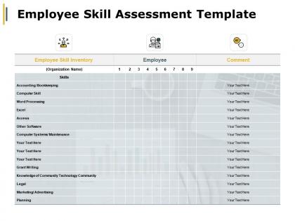 Employee skill assessment marketing advertising ppt powerpoint presentation
