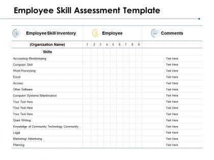 Employee skill assessment template technology community ppt powerpoint presentation model samples