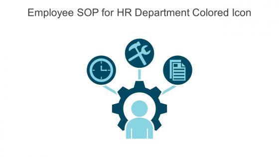 Employee SOP For HR Department Colored Icon In Powerpoint Pptx Png And Editable Eps Format