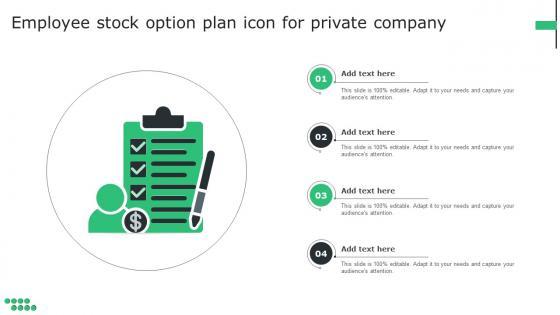 Employee Stock Option Plan Icon For Private Company