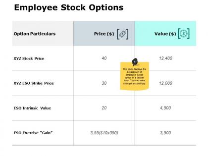Employee stock options ppt powerpoint presentation file styles