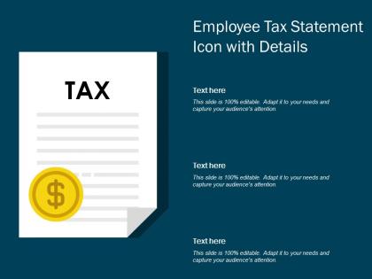 Employee tax statement icon with details