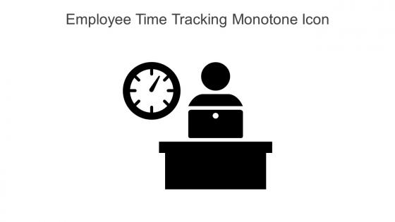 Employee Time Tracking Monotone Icon In Powerpoint Pptx Png And Editable Eps Format
