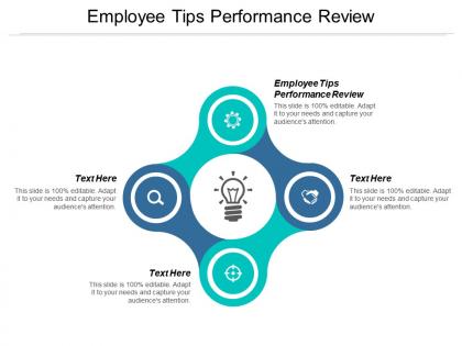 Employee tips performance review ppt powerpoint presentation show icon cpb