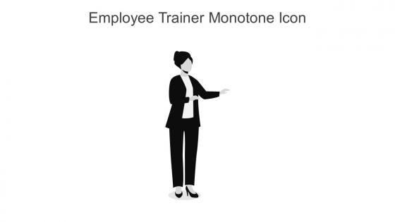 Employee Trainer Monotone Icon In Powerpoint Pptx Png And Editable Eps Format