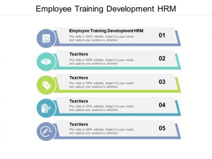 Employee training development hrm ppt powerpoint presentation ideas cpb