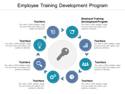 Employee training development program ppt powerpoint presentation pictures deck cpb