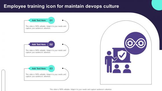 Employee Training Icon For Maintain Devops Culture