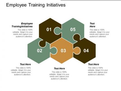 Employee training initiatives ppt powerpoint presentation gallery visual aids cpb