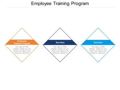 Employee training program ppt powerpoint presentation visual aids backgrounds cpb