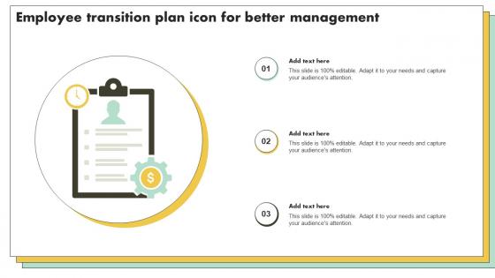 Employee Transition Plan Icon For Better Management
