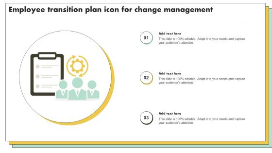 Employee Transition Plan Icon For Change Management