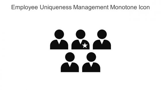Employee Uniqueness Management Monotone Icon In Powerpoint Pptx Png And Editable Eps Format