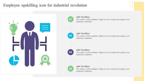 Employee Upskilling Icon For Industrial Revolution