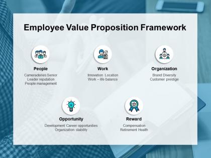 Employee value proposition framework reward b302 ppt powerpoint presentation file icon