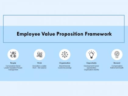 Employee value proposition framework reward ppt powerpoint presentation file icon