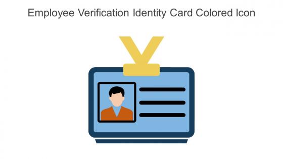 Employee Verification Identity Card Colored Icon In Powerpoint Pptx Png And Editable Eps Format