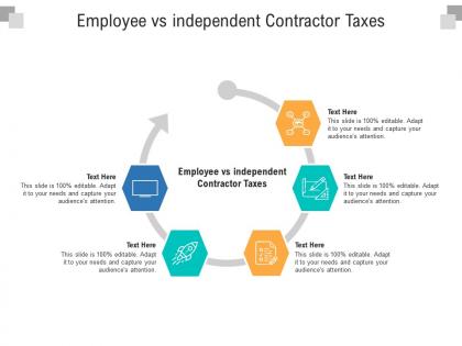 Employee vs independent contractor taxes ppt powerpoint presentation slides graphic tips cpb