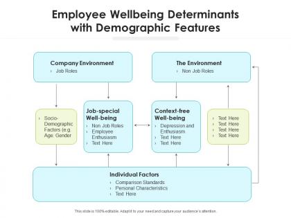 Employee wellbeing determinants with demographic features